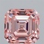 3.21 Ct. Fancy Vivid Pink Asscher Lab Grown Diamond