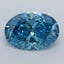 5.03 Ct. Fancy Vivid  Blue Oval Lab Grown Diamond