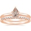 14K Rose Gold Esme Ring with Sonora Diamond Ring (1/8 ct. tw.)