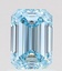 1.10 Ct. Fancy Vivid  Blue Emerald Lab Grown Diamond