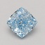 1.53 Ct. Fancy Vivid Blue Cushion Lab Grown Diamond
