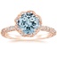 14K Rose Gold Nova Halo Diamond Ring (1/2 ct. tw.), smalltop view