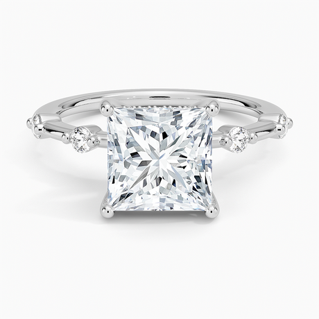 18K White Gold Aimee Hidden Halo Diamond Ring