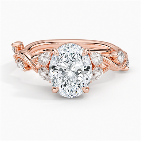 14K Rose Gold Vintage Secret Garden Diamond Ring (3/8 ct. tw.)