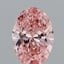 0.93 Ct. Fancy Vivid Pink Oval Lab Grown Diamond