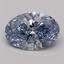 1.07 Ct. Fancy Vivid Blue Oval Lab Grown Diamond