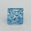 1.65 Ct. Fancy Vivid Malibu Blue Princess Lab Grown Diamond