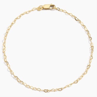 7 in. Heart Chain Bracelet