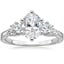Platinum Hudson Engraved Three Stone Diamond Ring (1/3 ct. tw.), smalltop view