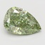 5.10 Ct. Fancy Vivid Green Pear Lab Grown Diamond
