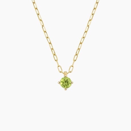 Peridot Paperclip Chain Pendant