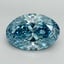 20.21 Ct. Fancy Vivid Blue Oval Lab Grown Diamond