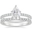 18KW Moissanite Bliss Diamond Ring (1/6 ct. tw.) with Bliss Diamond Ring (1/5 ct. tw.), smalltop view