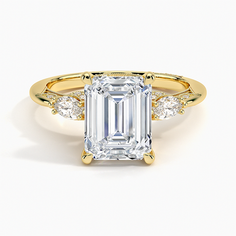 Three Stone Marquise Engagement Ring