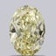 1.07 Ct. Fancy  Yellow Oval Lab Grown Diamond