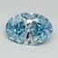 5.14 Ct. Fancy Vivid Blue Oval Lab Grown Diamond