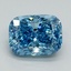 2.02 Ct. Fancy Vivid Blue Cushion Lab Grown Diamond