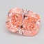 3.03 Ct. Fancy Vivid  Pink Cushion Lab Grown Diamond