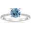 18K White Gold Elena Diamond Ring, smalltop view