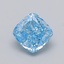 1.04 Ct. Fancy Vivid  Blue Cushion Lab Grown Diamond