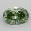 2.53 Ct. Fancy Vivid  Green Oval Lab Grown Diamond