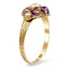 The Ardith Ring, smalltop view on a hand