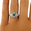 The Maitlan Ring, smalltop view on a hand