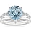 18KW Aquamarine Nadia Diamond Bridal Set, smalltop view
