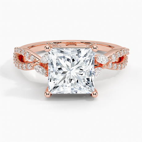 14K Rose Gold Adorned Luxe Willow Diamond Ring (1/3 ct. tw.)