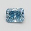 0.76 Ct. Fancy Vivid Blue Radiant Lab Grown Diamond