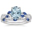 18KW Aquamarine Luxe Willow Sapphire and Diamond Bridal Set (1/4 ct. tw.), smalltop view