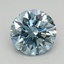 0.78 Ct. Fancy Intense Greenish Blue Round Lab Grown Diamond