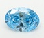 2.43 Ct. Fancy Vivid  Blue Oval Lab Grown Diamond