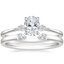 Platinum Cometa Diamond Ring with Wren Diamond Open Ring