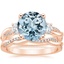 14KR Aquamarine Three Stone Petite Twisted Vine Diamond Bridal Set (1/2 ct. tw.), smalltop view
