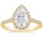 18K Yellow Gold Odessa Halo Diamond Ring (1/5 ct. tw.), smalltop view