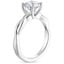 18K White Gold Twisted Vine Solitaire Ring, smallside view