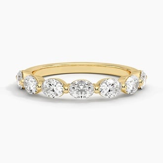Monaco Oval Diamond Ring in 18K Yellow Gold