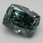 2.74 Ct. Fancy Vivid Green Cushion Lab Grown Diamond