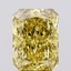 4.61 Ct. Fancy Vivid Yellow Radiant Lab Grown Diamond