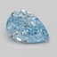 1.13 Ct. Fancy Vivid Blue Pear Lab Grown Diamond