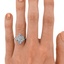 The Tracee Ring, smallzoomed in top view on a hand