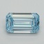 1.05 Ct. Fancy Intense Blue Emerald Lab Grown Diamond