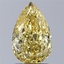 1.51 Ct. Fancy Vivid Yellow Pear Lab Grown Diamond