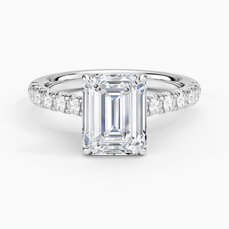 French Pavé Engagement Ring