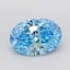 2.57 Ct. Fancy Vivid Blue Oval Lab Grown Diamond