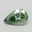 1.00 Ct. Fancy Vivid Green Pear Lab Grown Diamond