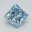 0.71 Ct. Fancy Intense Blue Princess Lab Grown Diamond