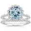 18KW Aquamarine Marseille Halo Diamond Bridal Set (3/4 ct. tw.), smalltop view