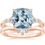 14KR Aquamarine Nadia Diamond Bridal Set, smalltop view